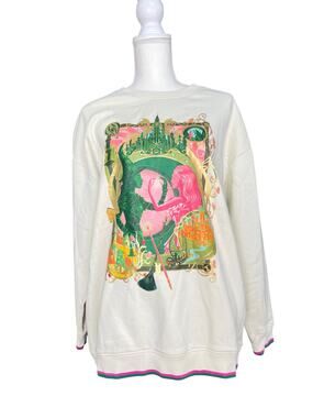 Universal Studios Wicked Elphaba and Glenda Crewneck Sweatshirt Size XL